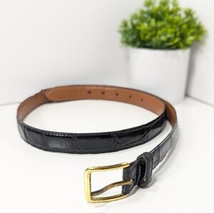 Men's Christian Dior Genuine Leather Made in USA Black Dress Belt 38 "